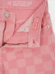 Ružové dievčenské kockované rifľové nohavice GAP