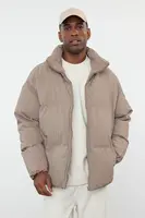 Trendyol Mink Oversize Fit Stand Collar Winter Puffer Coat