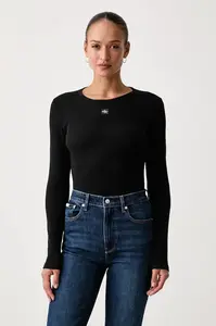 Calvin Klein Jeans  tričko s dlouhým rukávem dámské bavlněné s elastanem