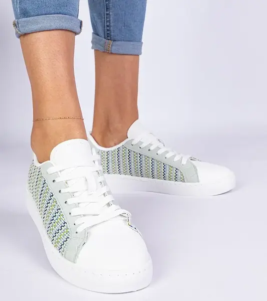 Gemre Green women's fabric sneakers Bellisio