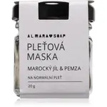 Almara Soap Face Moroccan Clay & Pumice peelingová pleťová maska pre normálnu pleť 20 g