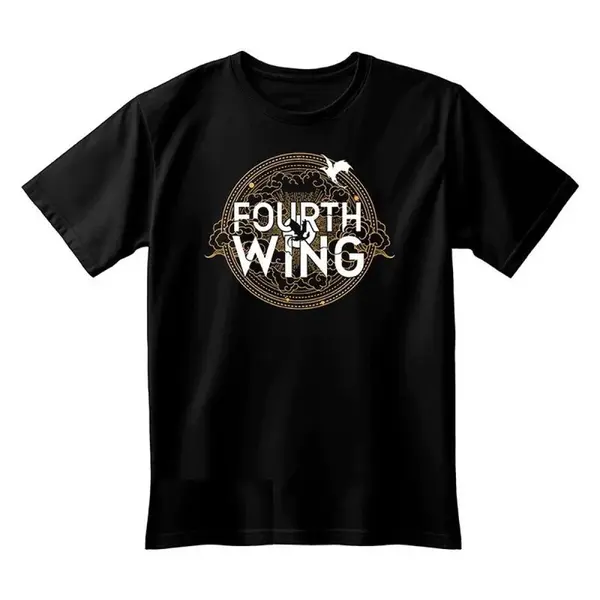 FOURTH WING - Černé unisex tričko