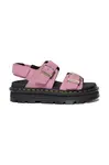 Dr. Martens  sandále na platforme dámske semišové ZebZag Sandal