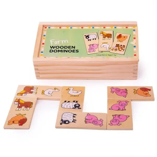 Domino dřevěné - Farma (poškozené)