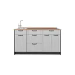 Vicco KUCHYŇSKÝ BLOK Fame-Line, Bílý venkovský dům, 150 cm, PD Dub