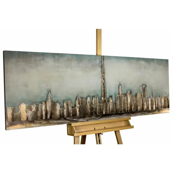 KUNSTLOFT KOVOVÝ OBRAZ ZVUK MĚSTA, 150/50 CM