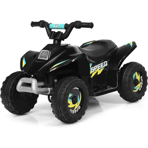 COSTWAY DĚTSKÁ MOTOCYKL 6V Elektrická dětská čtyřkolka Černá