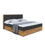 ALTDECOR AMERICKÁ postel s matrací H3 a roštem – LOLLI1 – 140x200 – černá