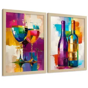 Nacnic PLAKAT Sada 2 Pop Wine A3 bez rámu