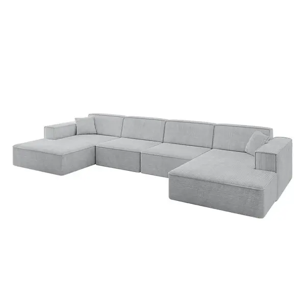 ALTDECOR SEDACÍ souprava IREA-U2-v4 – 386 x 165 x 77 cm, šedá