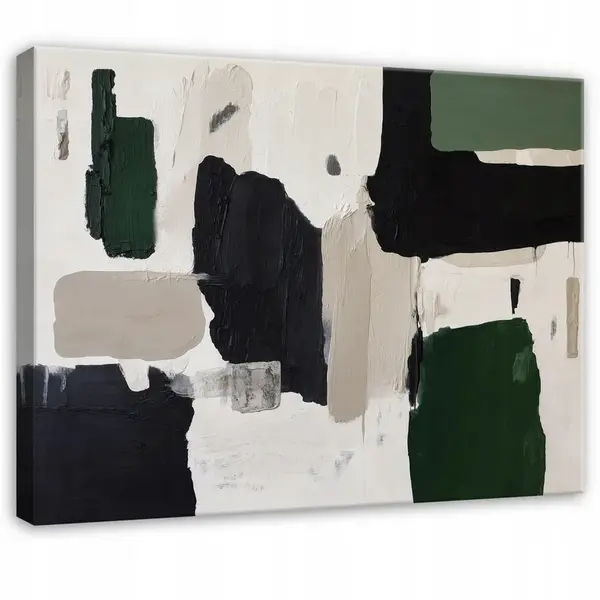Wallarena OBRAZ NA PLÁTNĚ Abstraktní Morceau Černá 100x70 cm