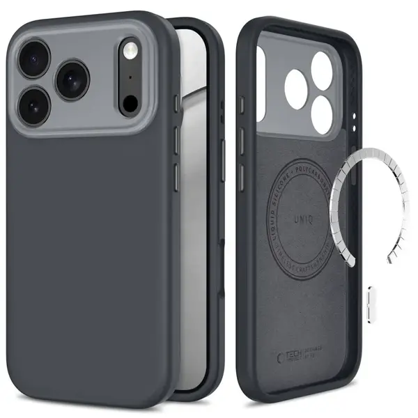 Tech-Protect Uniq MagSafe CC obal, iPhone 17 Pro Max / 18 Pro Max, šedý