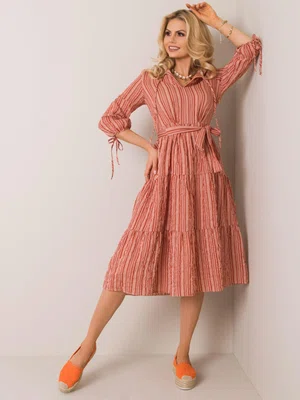 Dress-LK-SK-508005.07P-light brown