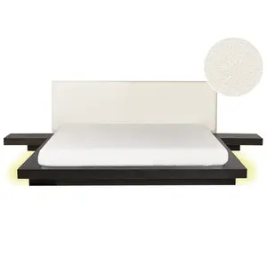 Beliani POSTEL 180/200 cm Tmavě hnědá Zen