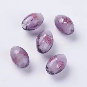 Handmade Silver Foil Lampwork Beads