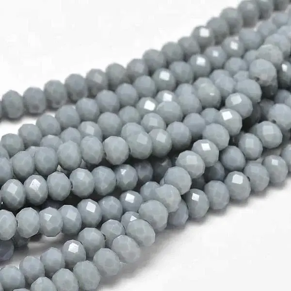 Faceted Rondelle Glass Beads Strands