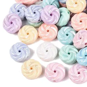 AB Color Plated Opaque Acrylic Beads