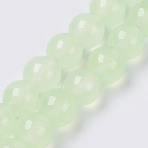 Natural White Jade Beads Strands