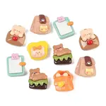 Bear Theme School Supplies Opaque Resin Cabochons