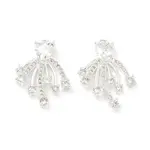 Brass Micro Pave Clear Cubic Zirconia Pendants