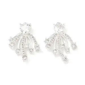 Brass Micro Pave Clear Cubic Zirconia Pendants