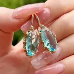 Alloy Cubic Zirconia Dangle Earrings