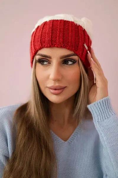 marka niezdefiniowana Čepice Paris fleece K212 ecru+bordeaux