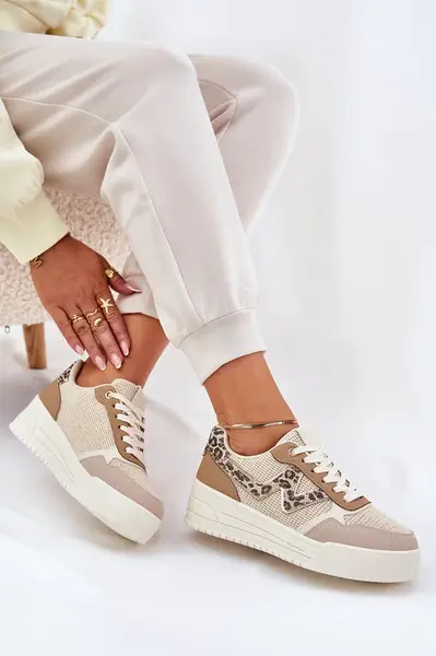 Boto Dámské Sportovní Boty Na Platformě Panther Khaki Lorori