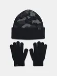 Chlapecká čepice Under Armour B Beanie/Glove Combo-BLK - Kluci