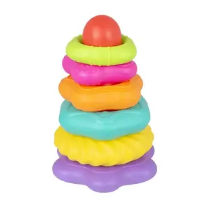 PLAYGRO Strukturované navlékací kroužky