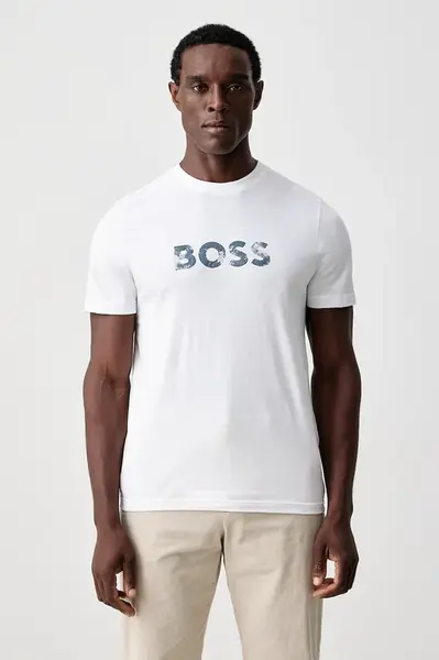 BOSS Orange  tričko pánské bavlněné Te_Effect