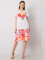 Dress-DHJ-SK-13119.26P-White-Pink