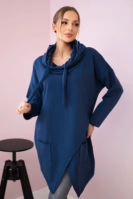 Tunika s psaníčkem vpředu Oversize džíny