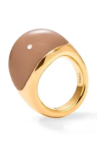 BERRIES  prsteň dámsky pozlátený smalt Viva Mocha Mousse XL Ring