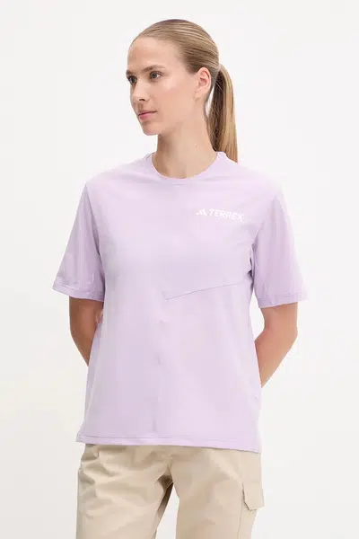 Tréninkové tričko adidas TERREX Multi dámské, fialová barva, JN3890
