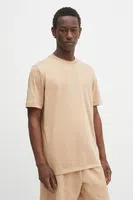 Bavlněné tričko adidas x Z.N.E pánské, béžová barva, s potiskem, JW4737