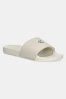 Pantofle Calvin Klein Jeans SLIDE MONOGRAM HARDWARE dámské, béžová barva, YW0YW01713