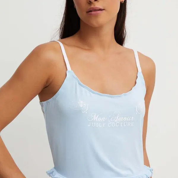Pyžamový top Juicy Couture CHERUB EMMANUEL FRILLED VEST JCLPT224508