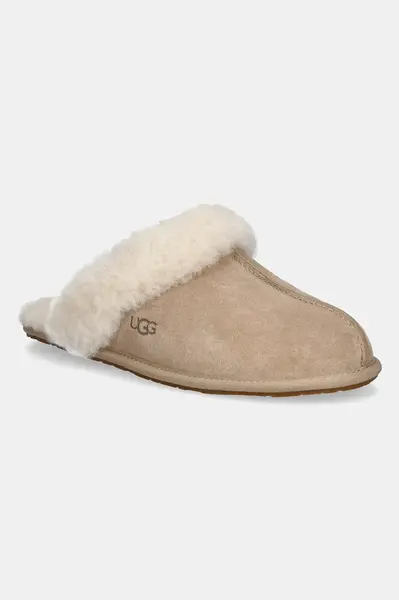 Semišové papuče UGG Scuffette II béžová barva, 1106872-SAN