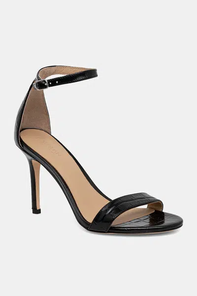 Kožené sandály Lauren Ralph Lauren Allie černá barva, 802974367006