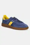 Semišové tenisky Polo Ralph Lauren Bedford dámské, tmavomodrá barva, 804975536001
