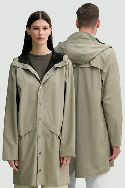 Bunda Rains Long Jacket W3 zelená barva, přechodná, 12020