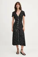 Šaty Tommy Jeans černá barva, midi, DW0DW20884