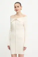 Šaty Guess KATHRYN béžová barva, mini, přiléhavé, W5YK28 Z30I2