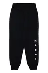 Dětské tepláky Marni MP72U TROUSERS černá barva, s potiskem, M01218