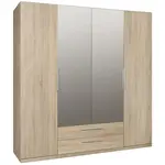 Skříň Cadixo 4D 200cm Dub Sonoma/Zrcadlo