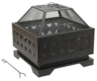 Ohniště SQUARE copper patina s poklopem CT13009