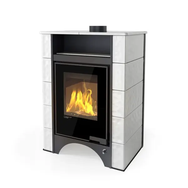 Krbové kachle AQUAFLAM VARIO PERU 11kW, biele kachličky (teplovzdušná verzia) FLHSF34-113