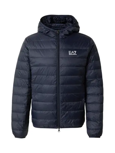 EA7 Emporio Armani Prechodná bunda  námornícka modrá / biela