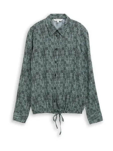 TOM TAILOR Blúzka  mätová / čierna